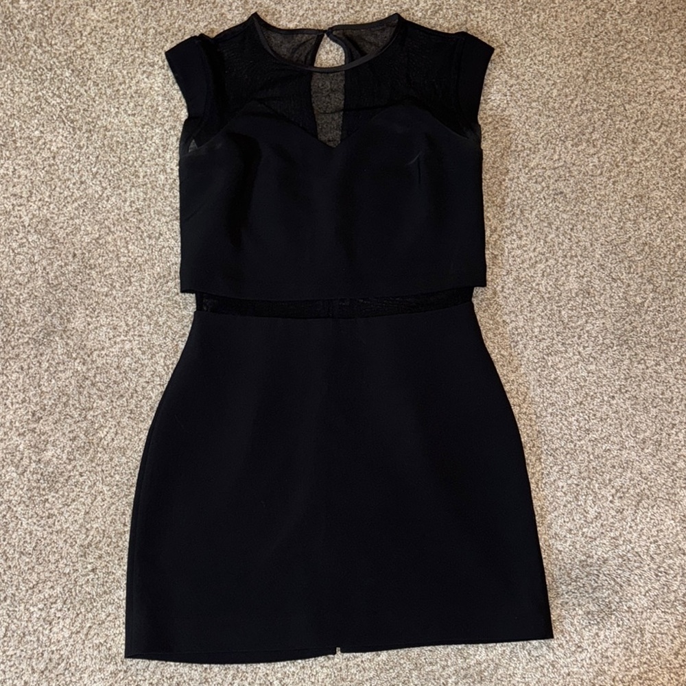 Express Black Sheath Mini Dress Sleeveless Crew Neck